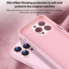 For iPhone 15 Nano Lens Cover Liquid Silicone Phone Case(Desert Gold)