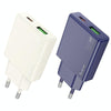 hoco N45 Biscuit PD30W Type-C + QC3.0 USB Charger, EU Plug(Blue)