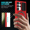 For Samsung Galaxy S24 Ultra 5G Sliding Camshield MagSafe Holder TPU Hybrid PC Phone Case(Red)