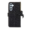 For Samsung Galaxy A36 Ostrich Pattern Genuine Leather RFID Phone Case(Black)