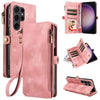 For Samsung Galaxy S24 Ultra 5G Fantasy Multifunctional Zipper Wallet Leather Phone Case(Pink)