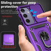For Samsung Galaxy S24 FE 5G Sliding Camshield Holder Phone Case(Purple)