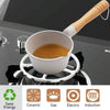 Medical Stone Deepened Mini Gas Special Oil Pan Butter Melting Soup Pot with Diversion Port(White)