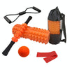6pcs/set Crescent Hollow Foam Roller Yoga Column Set Fitness Muscle Relaxation Massager Set(45cm Orange)