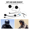 CS-1412D1 Bluetooth 5.1 S2 Motorcycle Helmet Full Duplex Bluetooth Intercom Headset Earphone(Black)