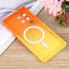 For Samsung Galaxy S25 Ultra 5G Liquid TPU Silicone Gradient MagSafe Phone Case(Orange Yellow)