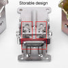 Collapsible Hinge Furniture Table Splicing Hardware With 10 Screws, Model: 90 Degree Silver