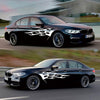 2 PCS/Set D-751 Flame Pattern Car Modified Decorative Sticker(White)