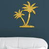 Acrylic Coconut Tree Mirror Stereo Wall Stickers Home Decoration Soft Mirror(Silver)