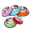 XXL Anti-Tip Stainless Steel Pet Bowl (Yellow) - 26cm