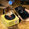 T15 Petunia Retro Vinyl Record Player Wireless Multifunction Mini Bluetooth Audio(Yellow)