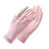 1 Pair XC-14 Riding Driving Sunscreen Anti-UV Fingerless Ice Silk Gloves, Style: Honeycomb (Pink)