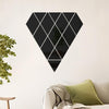 14pcs /Set Acrylic Diamond Mirror Stereo Wall Stickers Home Background Wall Decoration(Black)