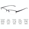 Anti Blu-ray Business Eye Glasses for Men Metal Frame Plain Glass Spectacles(Gold Frame)