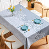 PVC Waterproof Oil-proof Embroidery Yarn Tablecloth, Size: 100x160cm(Garden Flowers Gray)