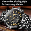 OLEVS 2892 Men Multifunctional Business Waterproof Quartz Watch(Black)