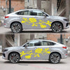 2 PCS/Set D-545 Rose Pattern Car Modified Decorative Sticker(Yellow)
