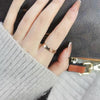 Fashion Simple Narrow BE THECHANGE Ring Electroplated 18k Titanium Steel Couple Ring, Size: 8 US Size(Silver)