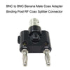 5x BNC Female to Dual Banana Plug Adapter - Black