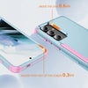 For Samsung Galaxy S25+ 5G TPU + PC Shockproof Protective Phone Case(Grey Green + Pink)