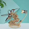 3D Wooden Mechanical Hummingbird Hand-Assembled Puzzle Model(Wood Color)