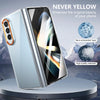 For Samsung Galaxy Z Fold4 lce Folding Series Integrated Clear PC Phone Case(Orange)