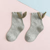 Girls Fashion Personality Wings Socks Baby Cotton Socks, Color:Light Gray(M)