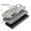 For Samsung Galaxy A05 Armor MagSafe Holder PC Hybrid TPU Phone Case(Grey)