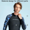 DIVE & SAIL 2mm Mens One Piece Long Sleeve Warm Wetsuit Surf Snorkeling Winter Wetsuit, Size: XXL(Black)