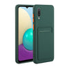 For Samsung Galaxy A02 Card Slot Design Shockproof TPU Protective Case(Dark Green)