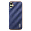 For Samsung Galaxy A06 4G AZNS Electroplated Edge Carbon Fiber Texture Phone Case(Blue)