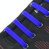 16 PCS / Set Running No Tie Shoelaces Fashion Unisex Athletic Elastic Silicone ShoeLaces(White)