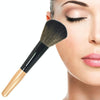Wooden Handle Soft Head Buffer Foundation Powder Blush Brush Makeup Tools(Gold)