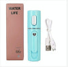 Facial Steamer Nano Steamer Handy  Face Moisture Sprayer Rechargeable Mini USB Charging Automatic Alcohol Sprayer(Light blue)