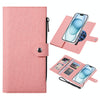 For iPhone 15 ViLi GBS-C Series MagSafe Magnetic RFID Leather Flip Phone Case(Pink)