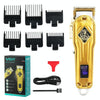 VGR V-267 10W USB Metal Hair Clipper with LED Digital Display & 5 Gears Adjustment (Silver)