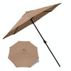 Polyester Parasol Replacement Cloth Round Garden Umbrella Cover, Size: Diameter 2.7m 8 Ribs(Khaki)