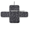 Portable Baby Changing Mat Multifunctional Baby Changing Table Waterproof Bag(Black And White Waves)