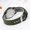 055 Men Canvas Strap Luminous Watch(Blue dial)