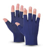 Outdoor Bicycle Riding Fishing Gloves Thin Breathable Anti-UV Sports Ice Silk Gloves, Style: Men Half Finger Navy
