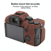 For Sony ILCE7RM5 / A7R5 Litchi Texture Soft Silicone Protective Case(Coffee)