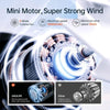 JisuLife High Speed Handheld Small Fan Mini Portable USB Rechargeable Desktop Cooling Electric Fan, Battery Capacity: 3600mAh(Black)