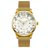 SKMEI 9166 Fashion Men Business Watch 30m Waterproof Metal Quartz Wristwatch(White)