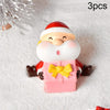 3pcs Christmas Lovely Micro Landscape Snow Ornament Decorative Accessories, Style: No.18 Holding Gift Box