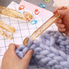 15mm+18mm+20mm+25mm+10 Pins Transparent Bold Crystal Crochet Knitting Tool Set