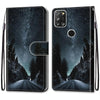 For Alcatel 3X 2020 Coloured Drawing Cross Texture Horizontal Flip PU Leather Case with Holder & Card Slots & Wallet & Lanyard(Mountain Road Starry Sky)