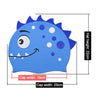 Children Cartoon Dinosaur Comfortable Silicone Swimming Cap(Pink)