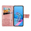 For  Asus Zenfone 7 ZS670KS Butterfly Love Flower Embossed Horizontal Flip Leather Case with Bracket / Card Slot / Wallet / Lanyard(Rose Gold)