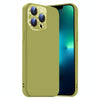 For iPhone 13 Pro Max Nano Lens Cover Liquid Silicone Phone Case(Fruit Green)
