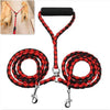 Double Dog Lead, Tangle-Free, 1.4m Red & Black, Small/Medium Dogs